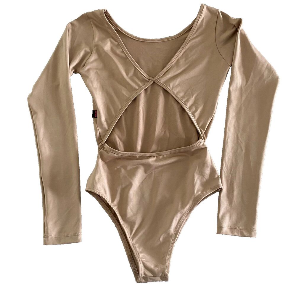 Bodysuits Open Back  Nude Long Sleeve Kaisan Made in Brazil‎